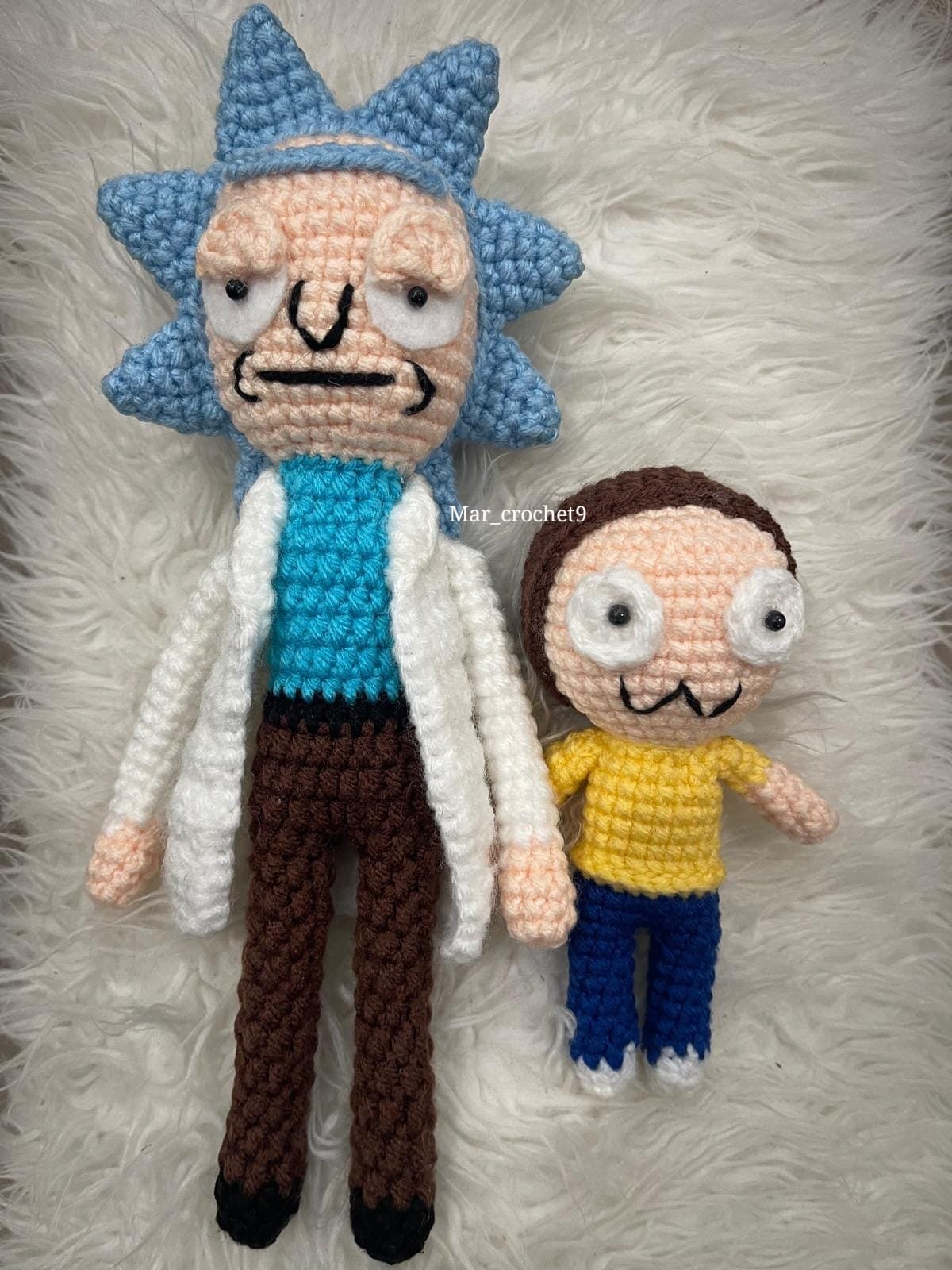 Rick and Morty crochet plushies