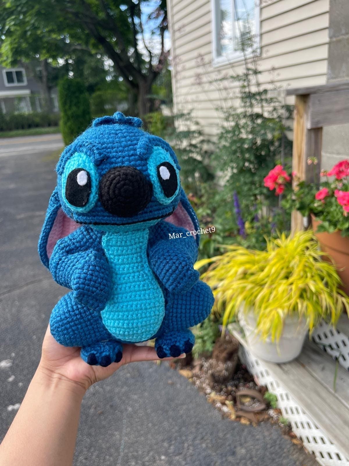 Blue Stitch crochet plushie